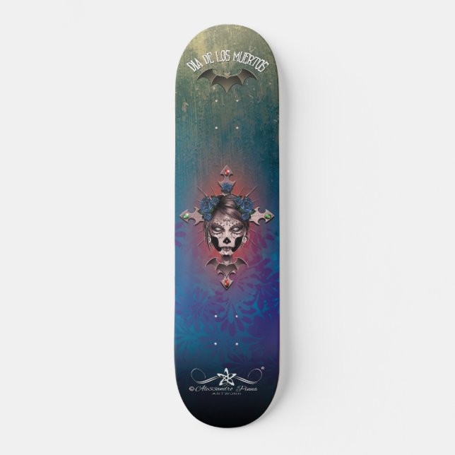 D.D.L.M. La Catrina Skateboard (Front)