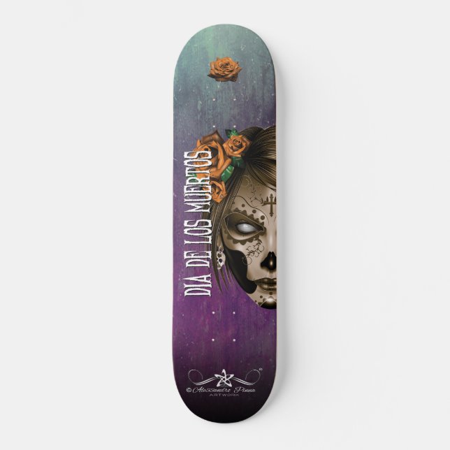 D.D.L.M. La Catrina Skateboard (Front)