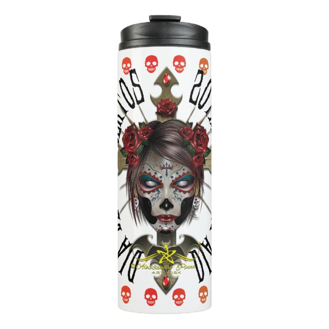 D.D.L.M. La Catrina Thermal Tumbler (Front)