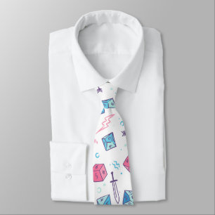 D&D NeckTie, Cute D20 Dice, Dungeon Master Gift Tie