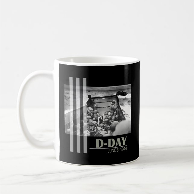 D Day 06 Jun 1944 Ww2 Normandy Landings Coffee Mug (Left)