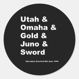 D-day 75th Anniversary Shirt _ Normandy D-day Beac Classic Round Sticker
