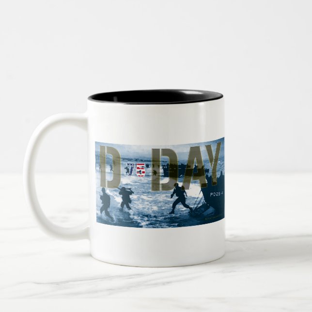 D-Day 75th Anniversary Two-Tone Coffee Mug (Left)