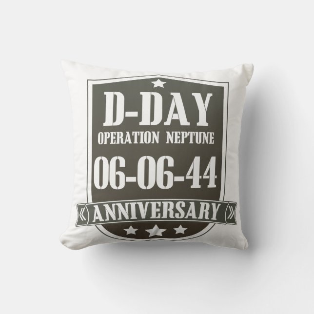D-Day Anniversary Badge Cushion (Front)