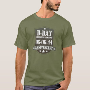 D-Day Anniversary Badge T-Shirt