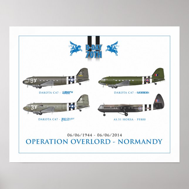 D-DAY INVASION AIRCRAFT POSTER (Front)
