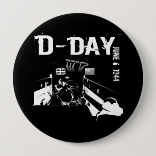D-DAY June 6, 1944 10 Cm Round Badge