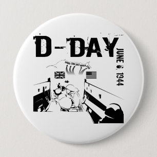 D-DAY June 6, 1944 10 Cm Round Badge