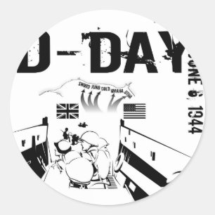 D-DAY June 6, 1944 Classic Round Sticker