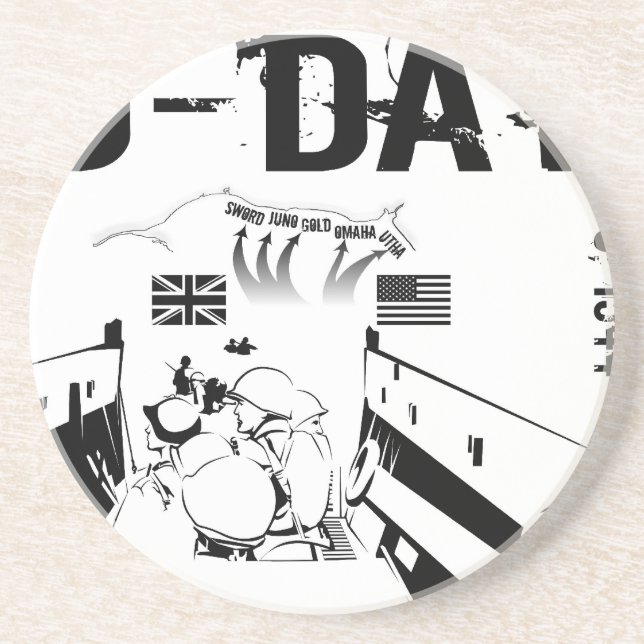 D-DAY June 6, 1944 Coaster (Front)