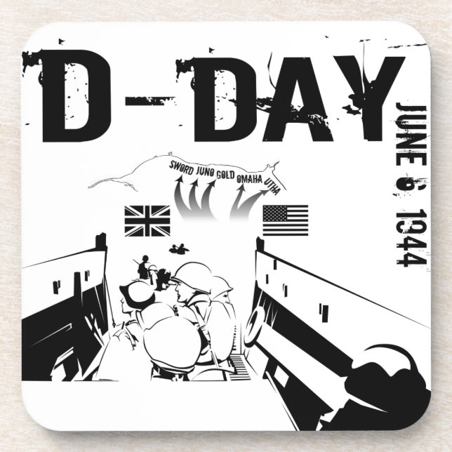D-DAY June 6, 1944 Coaster (Front)