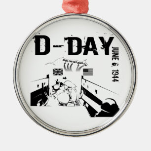 D-DAY June 6, 1944 Metal Ornament