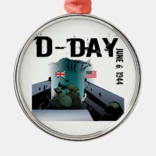 D-DAY June 6, 1944 Metal Ornament