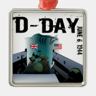D-DAY June 6, 1944 Metal Ornament