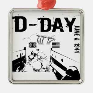 D-DAY June 6, 1944 Metal Ornament