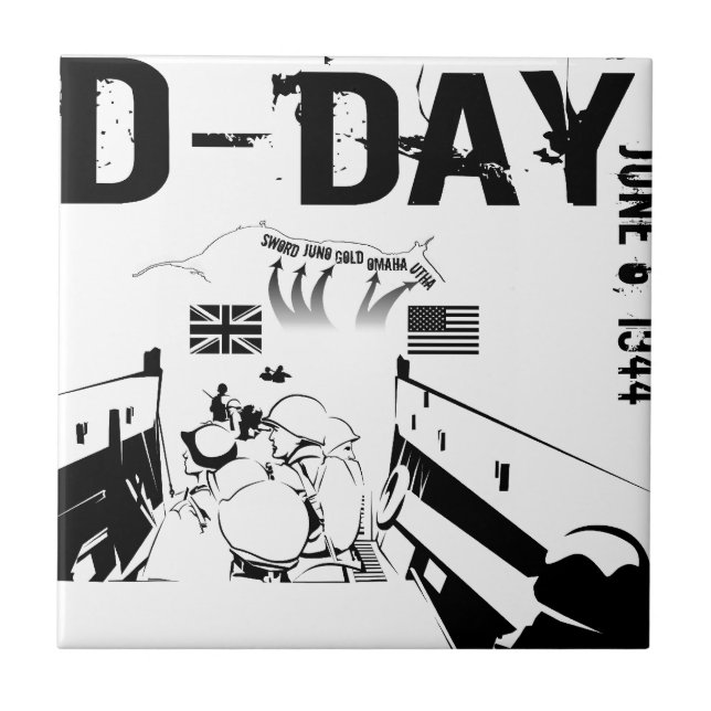 D-DAY June 6, 1944 Tile (Front)