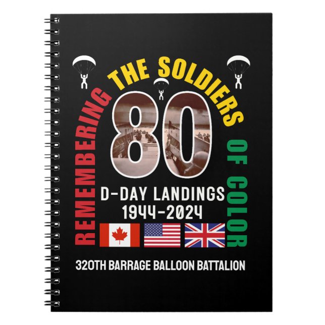 D-DAY LANDINGS 80th Anniversary Soldiers of Colour Notebook (Front)