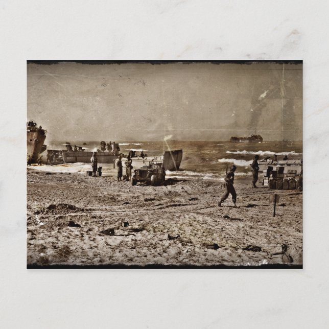 D-Day Landings Assorted Images Postcard (Front)