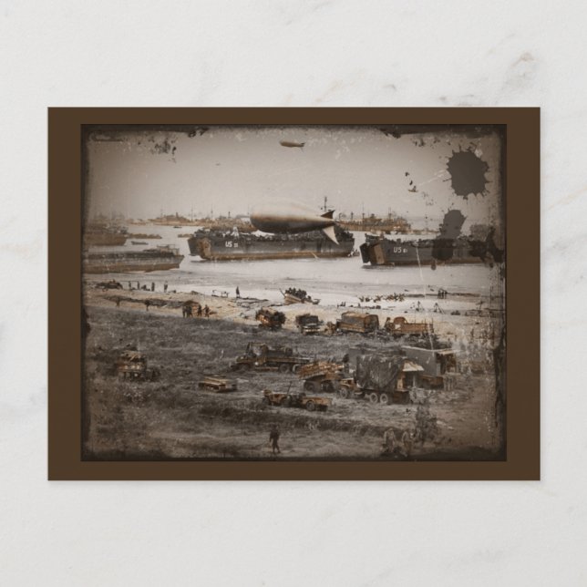 D-Day Landings Assorted Images Postcard (Front)