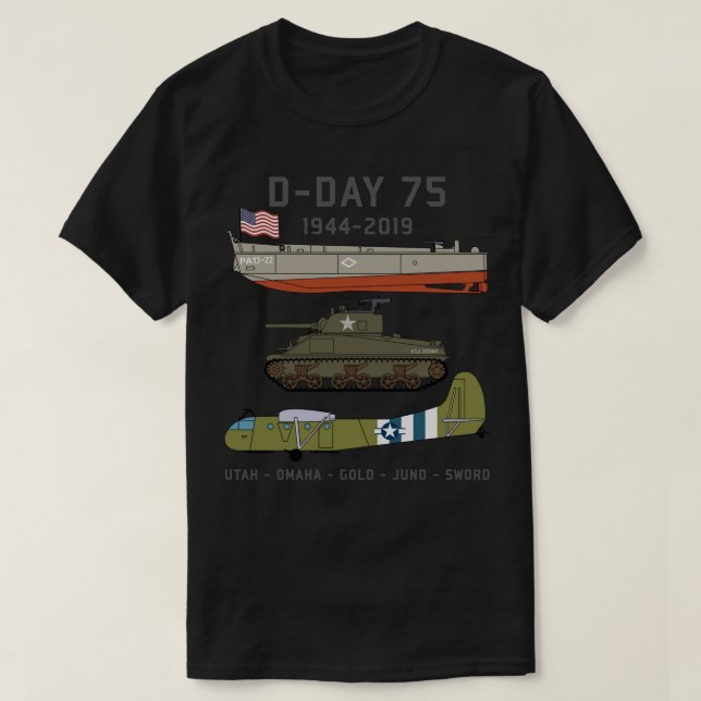 D-Day Normandy Landings WW2 75th Anniversary T  Gi T-Shirt (Design Front)