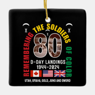 D-DAY NORMANDY LANDINGS WW2 80th Anniversary  Ceramic Ornament