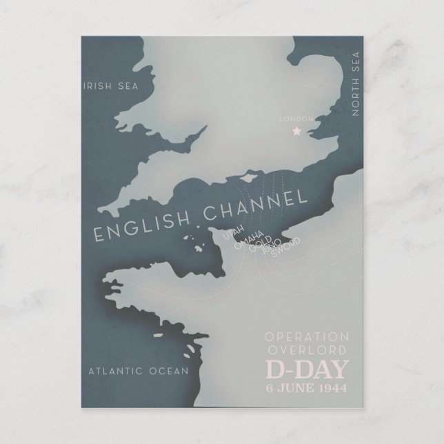 D-Day Operation overlord Military poster. Postcard (Front)