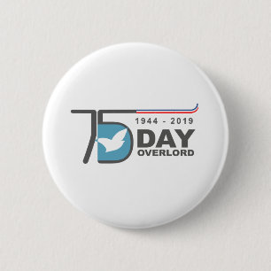 D-Day Overlord 1944 2019 6 Cm Round Badge