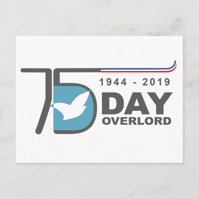 D-Day Overlord Normandie 1944-2019 Postcard (Front)
