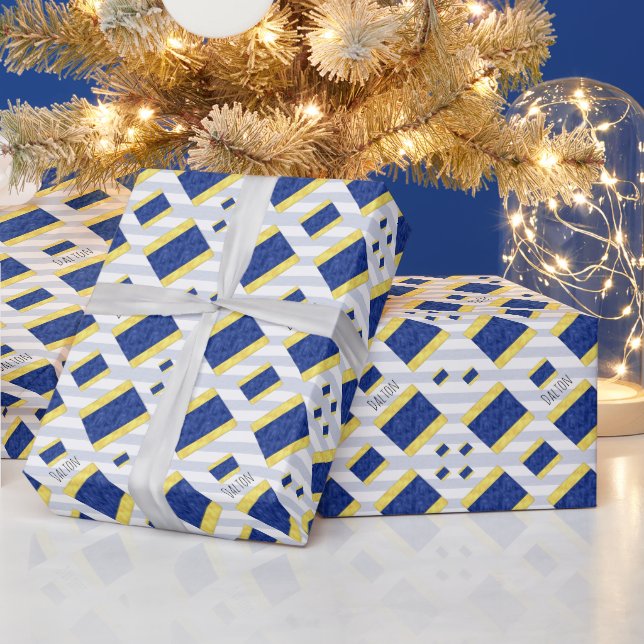 D Delta Nautical Signal Flag | Maritime Code Wrapping Paper (Holidays)