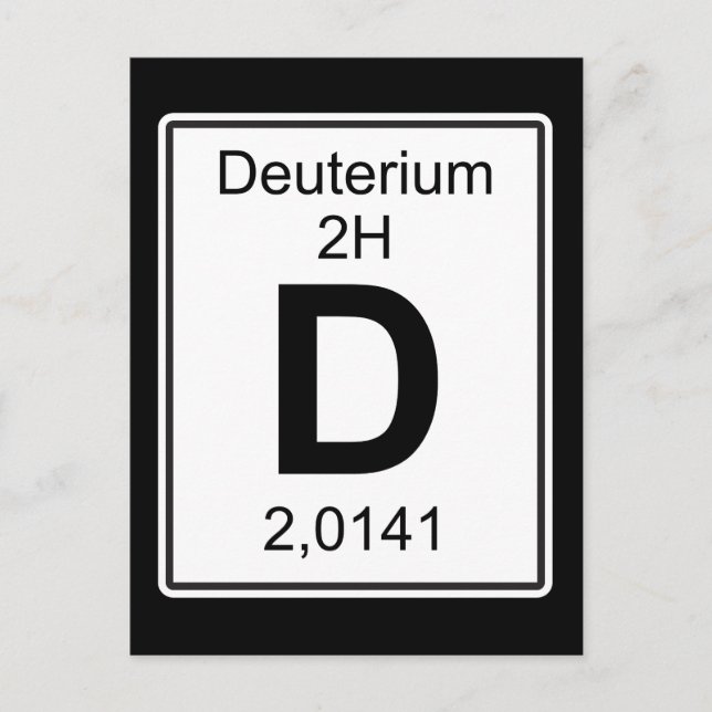 D - Deuterium Postcard (Front)