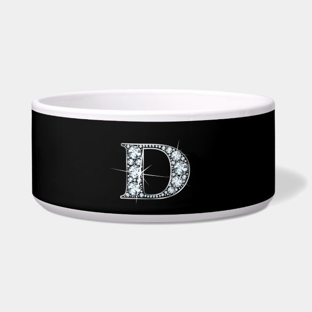 D "Diamond Bling" Pet Bowl (Front)