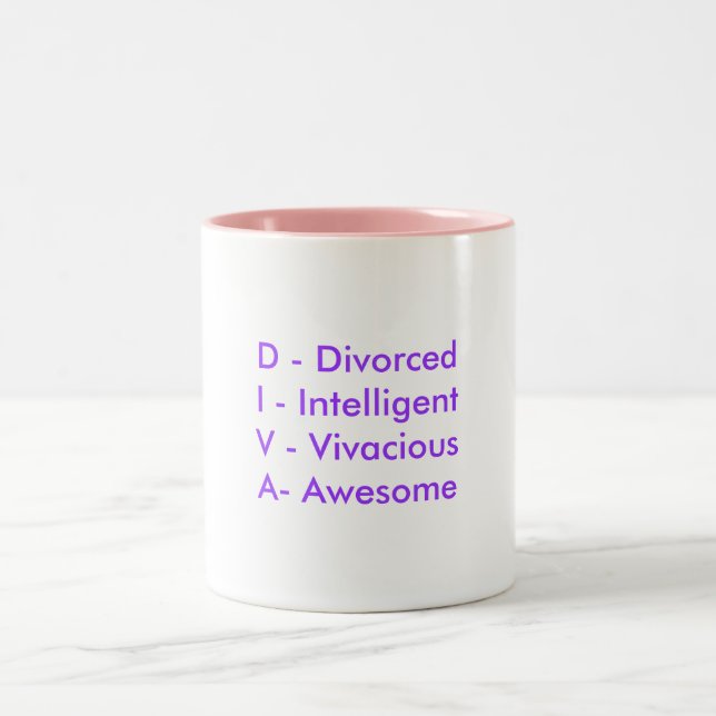 D - DivorcedI - IntelligentV - VivaciousA- Awesome Two-Tone Coffee Mug (Center)