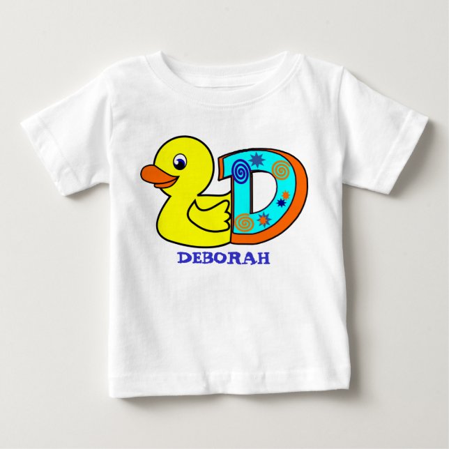D DUCK, name initials Baby T-Shirt (Front)