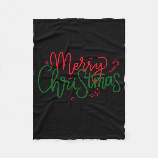 D Family Christmas Family Name  Fleece Blanket (Front)