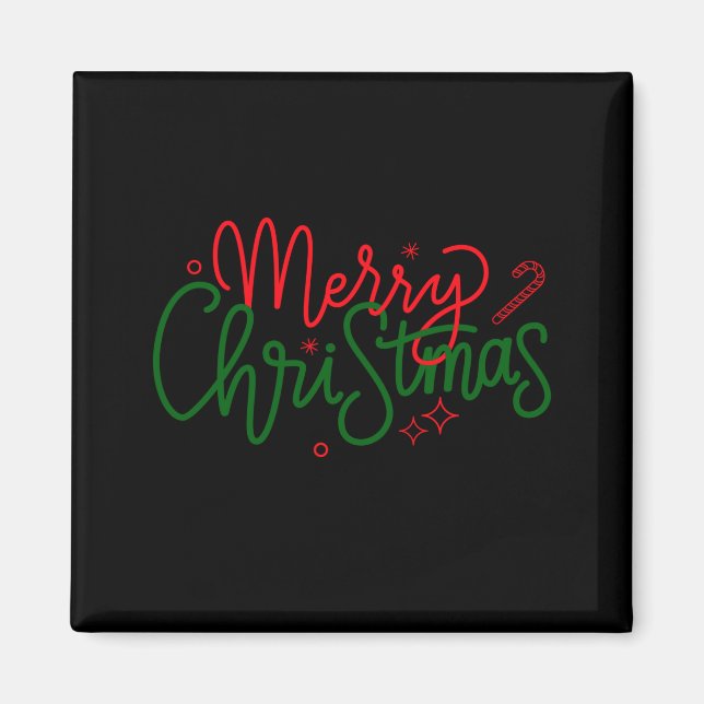 D Family Christmas Family Name  Magnet (Front)