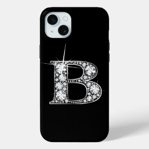 D Faux Diamond Monogram iPhone 15 Mini Case