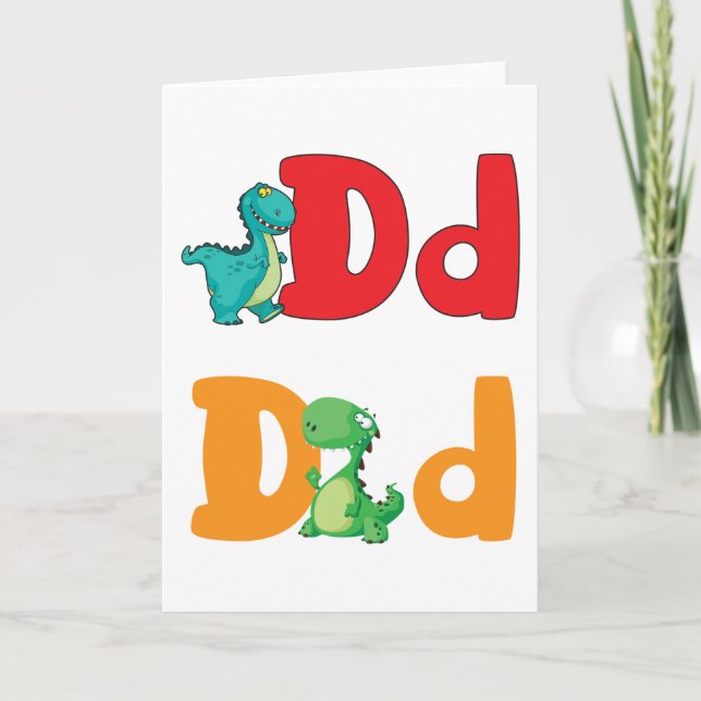D For Dinosaur Greeting Cards (Front)