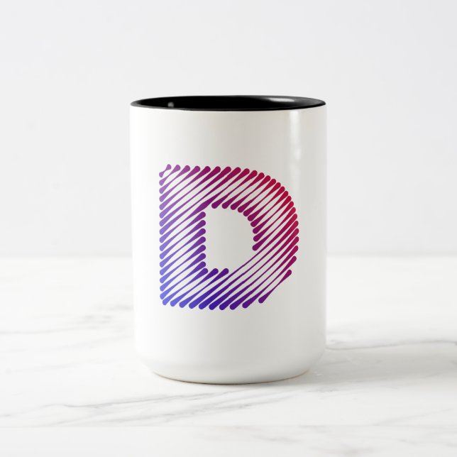 D FOR DONALD Two-Tone COFFEE MUG (Center)