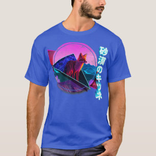 D Fox Big Japanese Typography Distressed T-Shirt