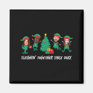 D Funny Face Photo Christmas Elf  Magnet