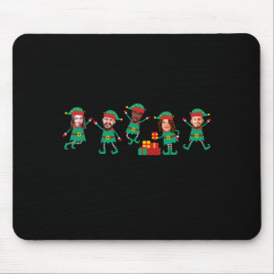 D Funny Face Photo Christmas Elf Mouse Pad