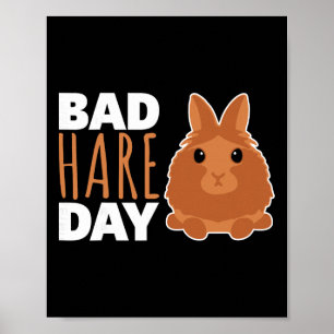 D Hare Day I Easter Bunny Design Lionhead Rabbit  Poster