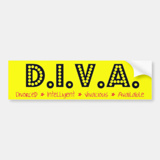 D.I.V.A. Divorced Woman Bumper Sticker