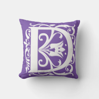 D Initial letter Monogram - Cushion