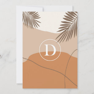D - Initial Monogram Letter D Abstract Design Invitation
