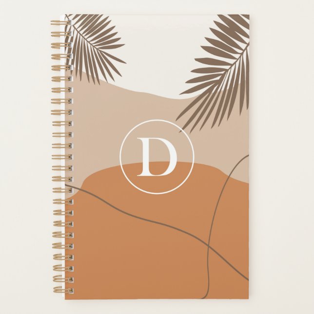 D - Initial Monogram Letter D Abstract Design Planner (Front)