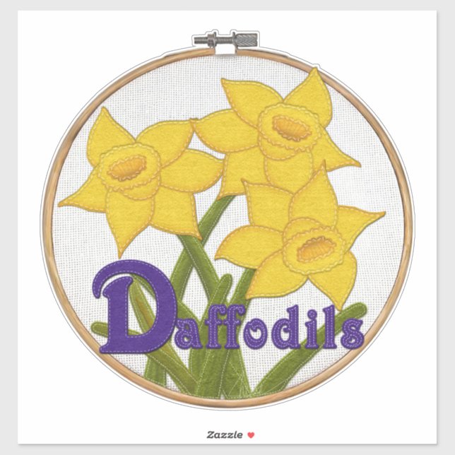 D is for Daffodils Felt Look Flowers  (Sheet)