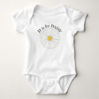 D is for DAISY Yellow White Flower Blossom ABCs