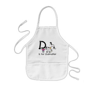D is for Dalmation T-shirts and Gifts Kids Apron
