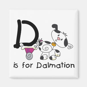 D is for Dalmation T-shirts and Gifts Magnet